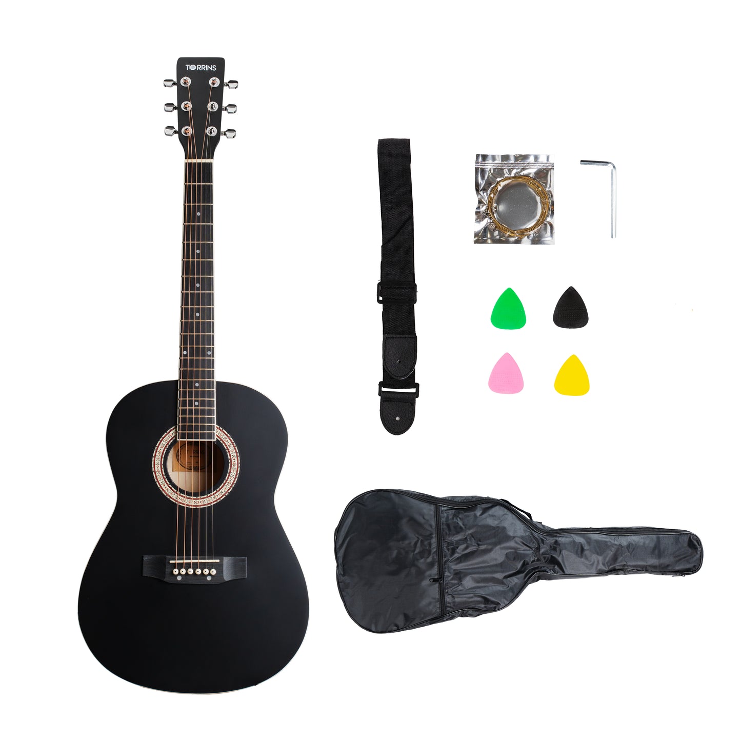 Torrins Beginner Series Acoustic Guitar: C36 (Black)