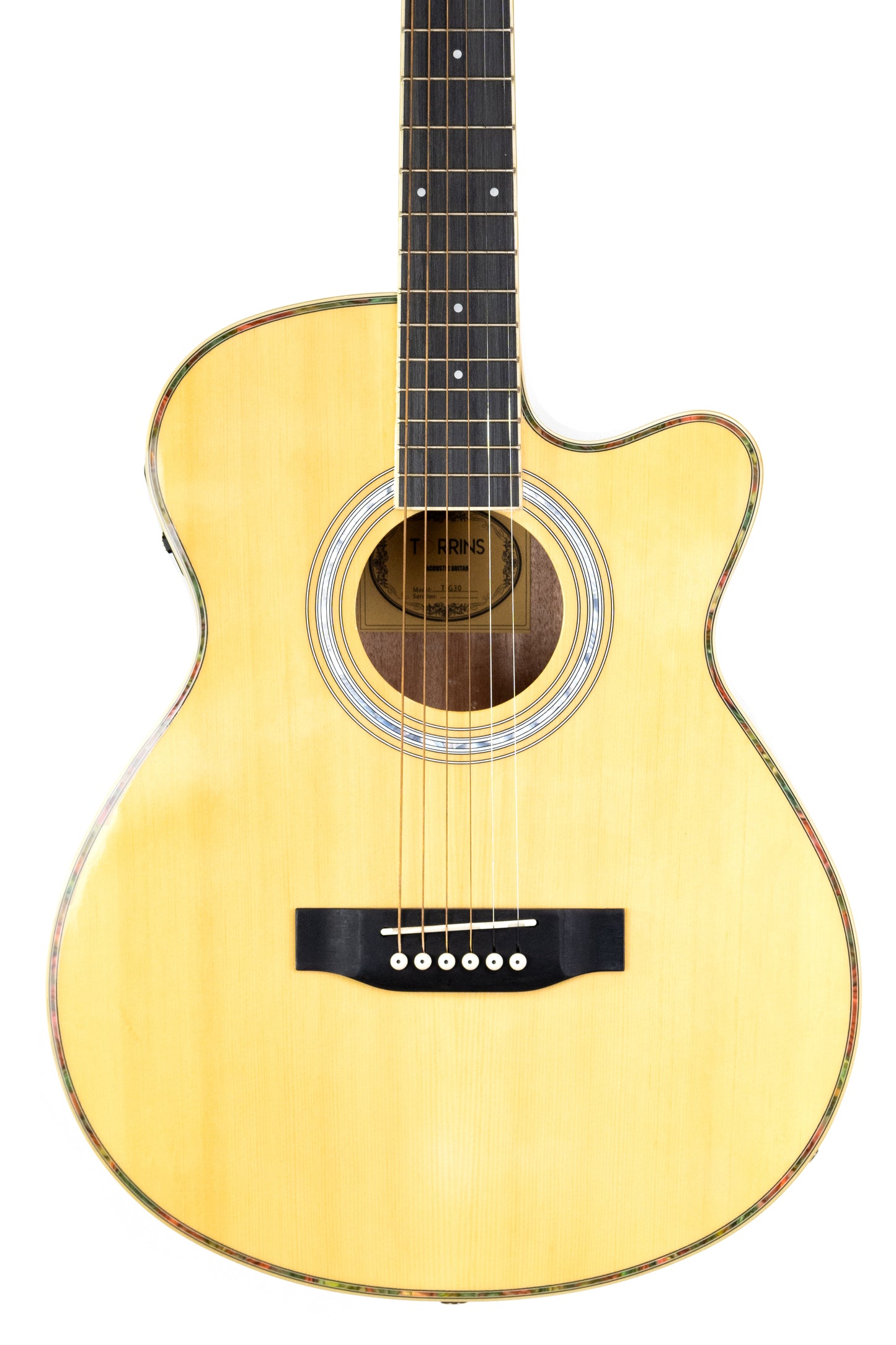 Torrins Semi-Acoustic Guitar - 30C/31C, 6-String Mahogany Guitar with Scientific Wood Fretboard