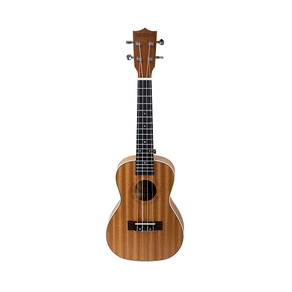 Torrins Mahogany Ukulele, 24 Inch, Brown Matte Finish - Includes 4 Plectrums & String Set