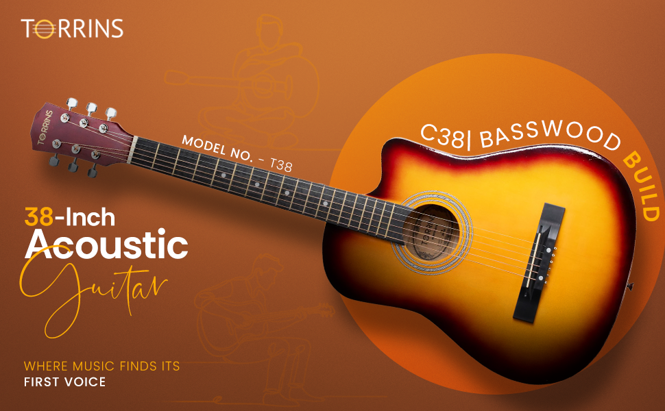 Torrins Spark Series Acoustic Guitar: T38 | Glossy Finish