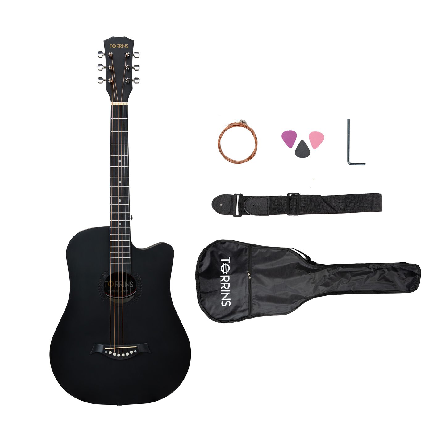 Torrins Spark Series Acoustic Guitar: N38C | Matte Finish
