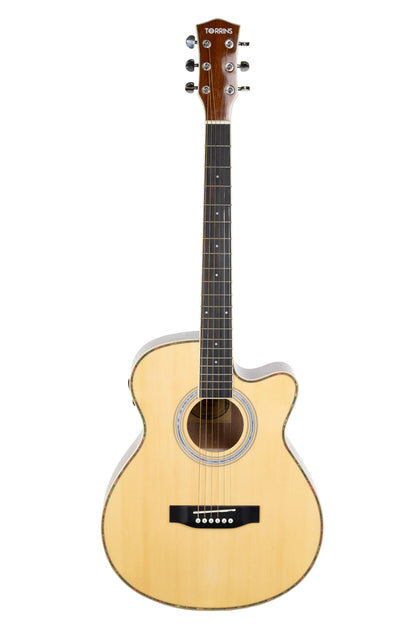 Torrins Semi-Acoustic Guitar - 30C/31C, 6-String Mahogany Guitar with Scientific Wood Fretboard