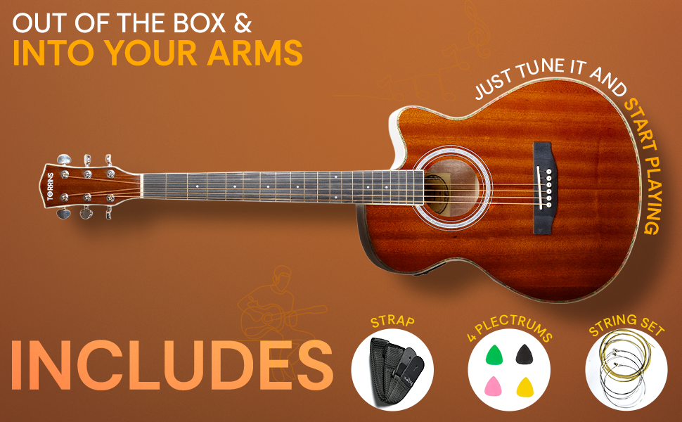 Torrins Progressa Series Semi-Acoustic Guitar - 30C/31C, 6-String Mahogany Guitar