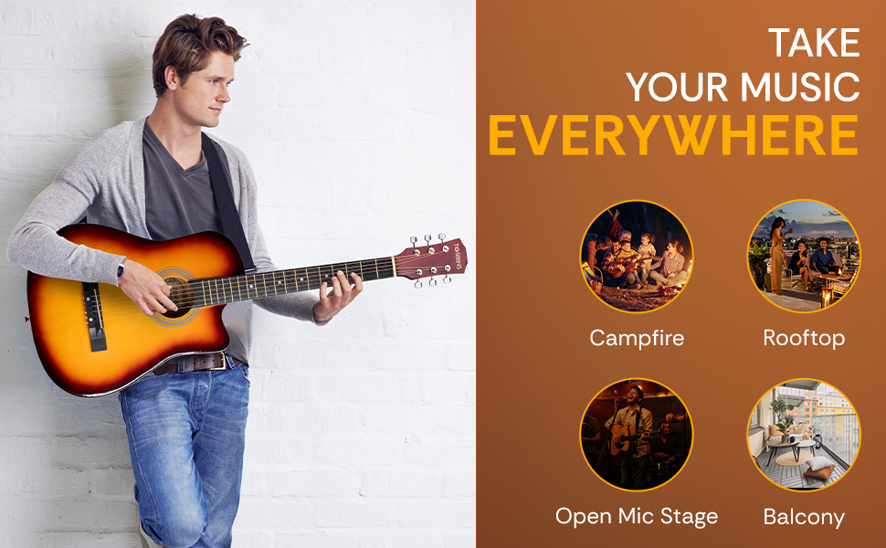 Torrins Spark Series Acoustic Guitar: T38 | Glossy Finish