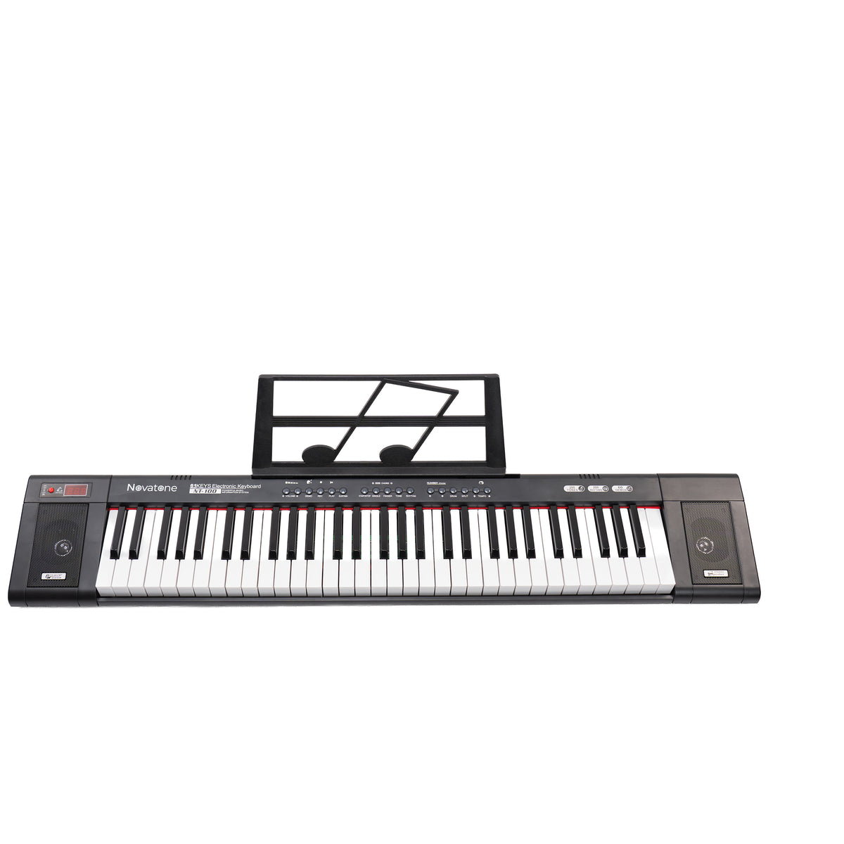 Novatone NT-100 61 Keys Musical Keyboard with 199 Tones, 199 Rhythms, 59 Demo Songs, Recording & LED Display