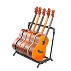Torrins 5-Slot Universal Multi Guitar Rack Stand – Heavy-Duty Metal Floor Stand for Acoustic, Electric & Bass Guitars