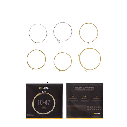 Torrins Acoustic Guitar String Set 10–47 Light Gauge Bronze | Warm Balanced Tone, Easy Playability