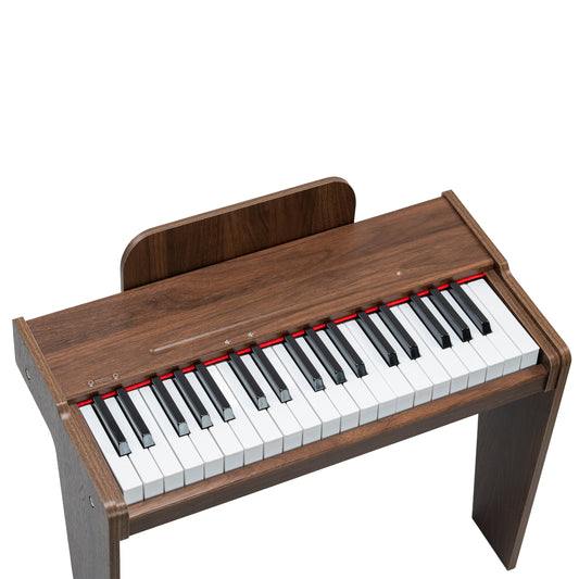 Torrins 37-Key Baby Digital Piano for Kids – Wooden Style Mini Keyboard with Headphone & Audio Input