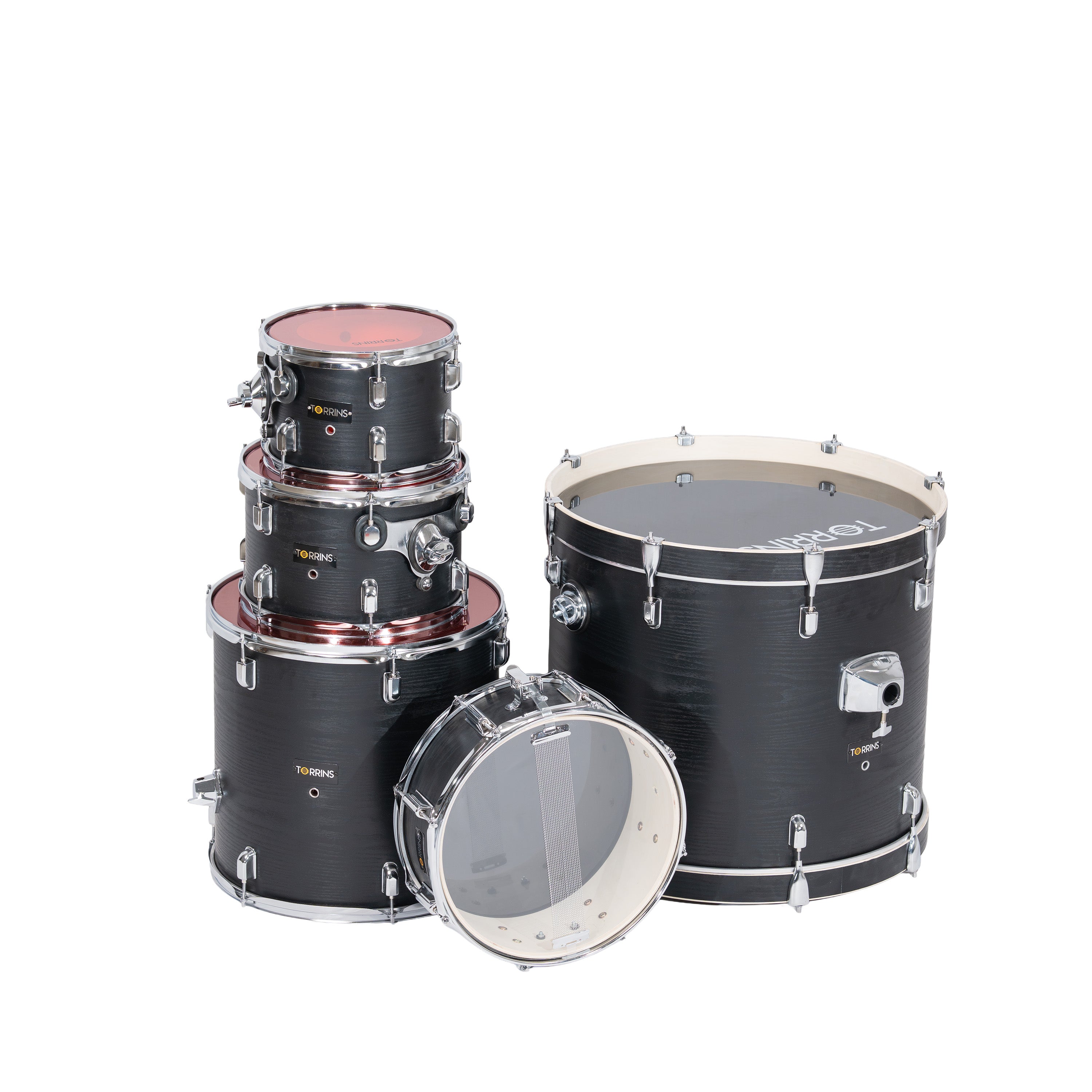 Torrins TempoX Series Acoustic Drum Kit with Hardware, Cymbals, High H