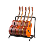 Torrins 5-Slot Universal Multi Guitar Rack Stand – Heavy-Duty Metal Floor Stand for Acoustic, Electric & Bass Guitars