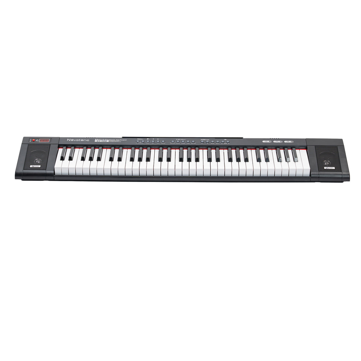 Novatone NT-100 61 Keys Musical Keyboard with 199 Tones, 199 Rhythms, 59 Demo Songs, Recording & LED Display