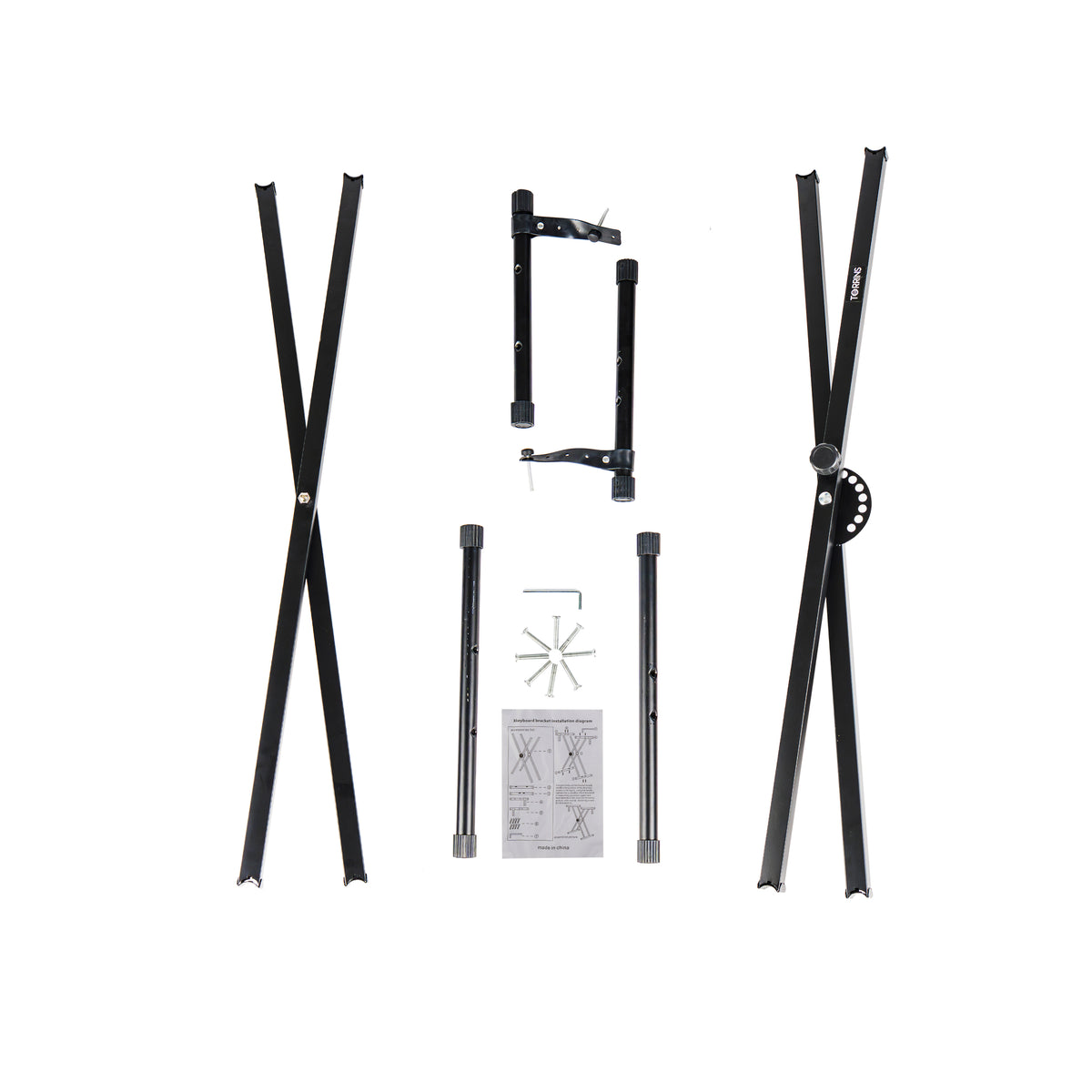Torrins Heavy-Duty Double-Braced X-Style Adjustable Keyboard Stand