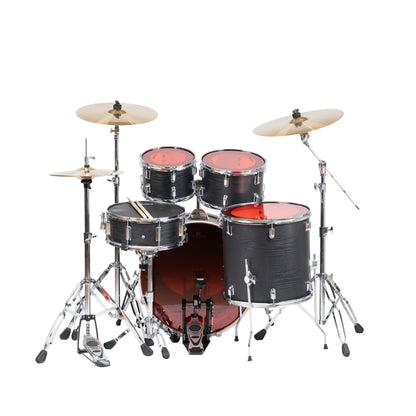 Torrins TempoX Series Acoustic Drum Kit with Hardware, Cymbals, High Hat & Throne