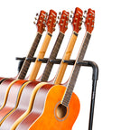 Torrins 5-Slot Universal Multi Guitar Rack Stand – Heavy-Duty Metal Floor Stand for Acoustic, Electric & Bass Guitars
