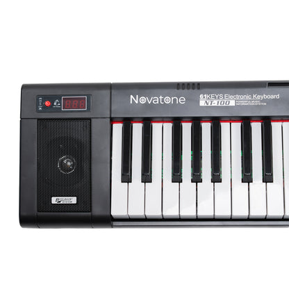 Novatone NT-100 61 Keys Musical Keyboard with 199 Tones, 199 Rhythms, 59 Demo Songs, Recording & LED Display