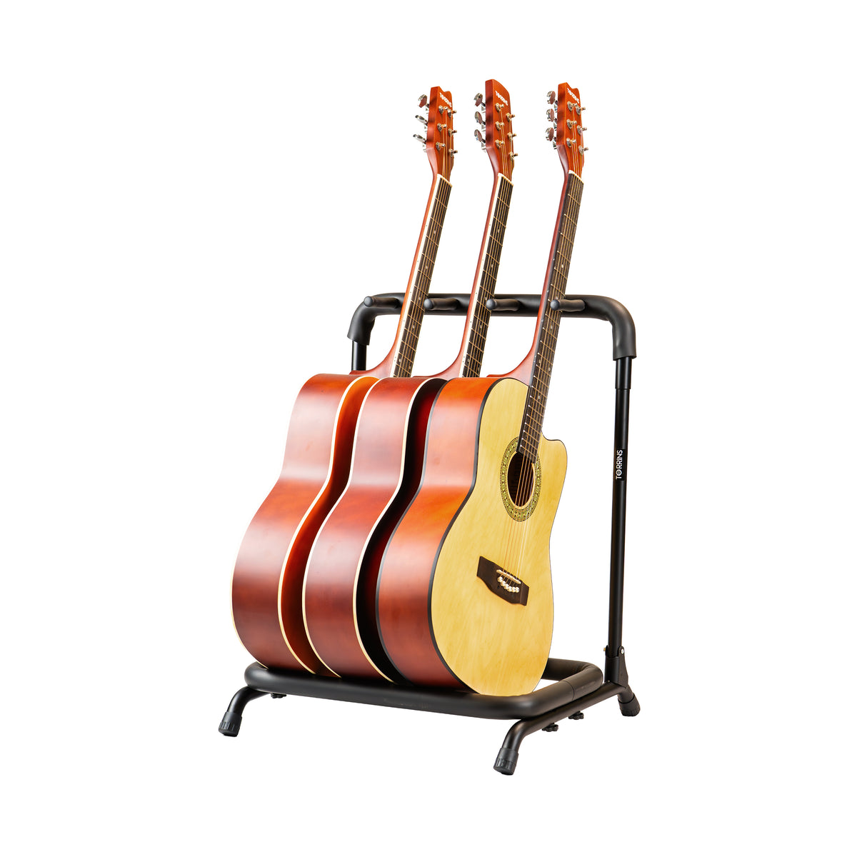 Torrins 3-Slot Universal Multi Guitar Rack Stand – Heavy-Duty Metal Floor Stand for Acoustic, Electric & Bass Guitars