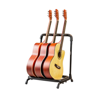 Torrins 3-Slot Universal Multi Guitar Rack Stand – Heavy-Duty Metal Floor Stand for Acoustic, Electric & Bass Guitars