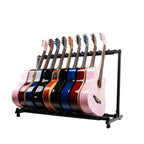 Torrins 9-Slot Universal Multi Guitar Rack Stand – Heavy-Duty Metal Floor Stand for Acoustic, Electric & Bass Guitars