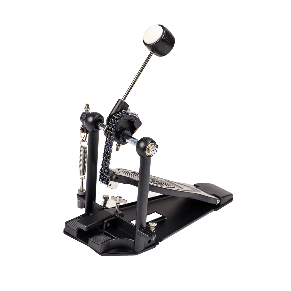 Single Bass Drum Pedal | Smooth Chain Drive, Adjustable Beater & Spring Tension | Heavy-Duty Metal Construction, Non-Slip Base | Fits Acoustic & Electronic Drum Kits