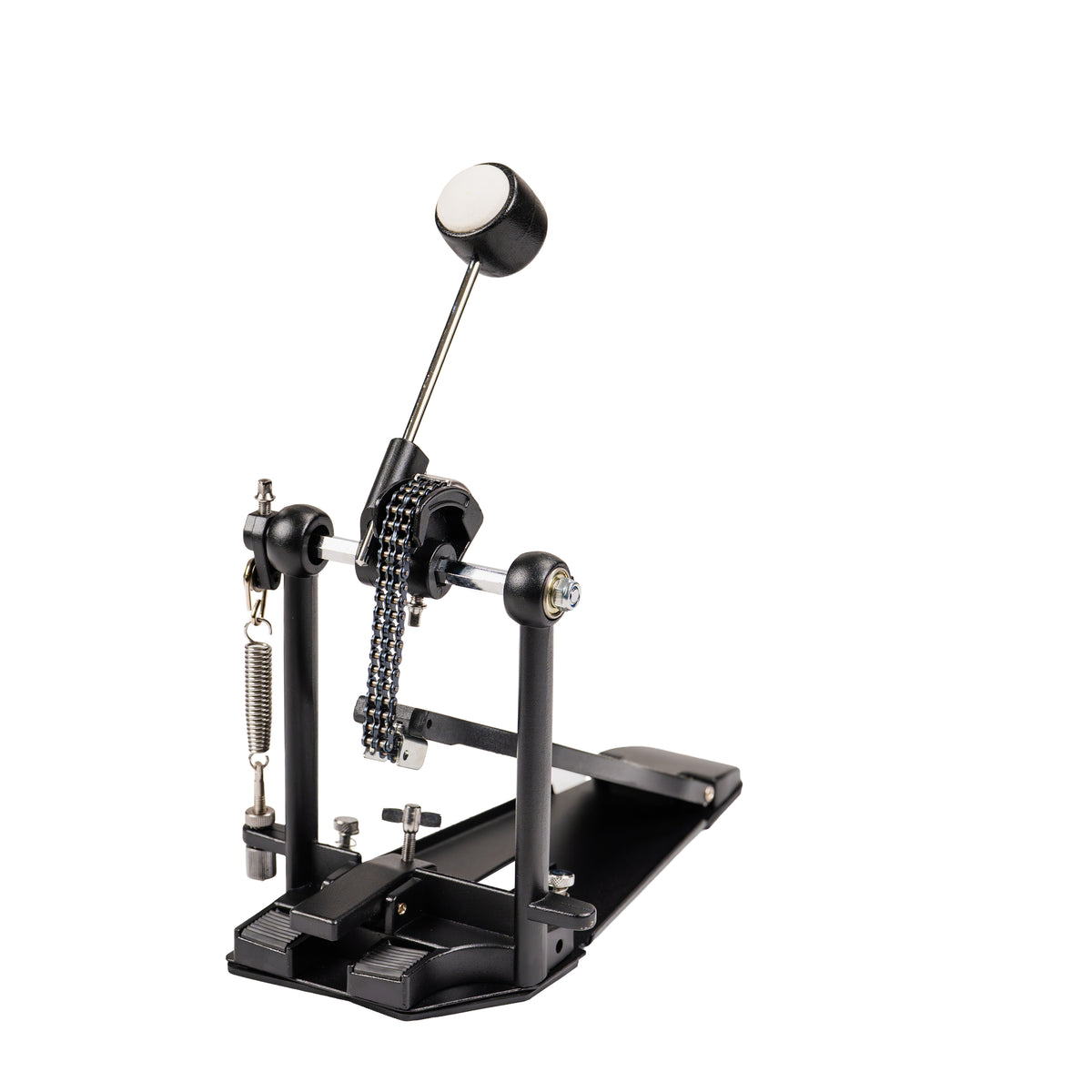 Single Bass Drum Pedal | Smooth Chain Drive, Adjustable Beater & Spring Tension | Heavy-Duty Metal Construction, Non-Slip Base | Fits Acoustic & Electronic Drum Kits