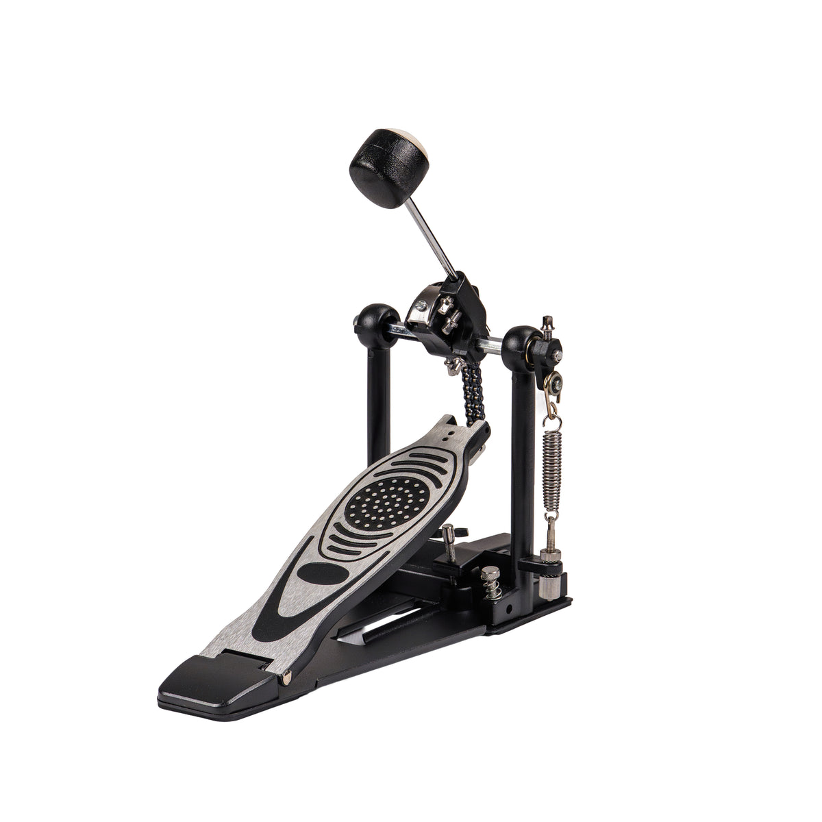Single Bass Drum Pedal | Smooth Chain Drive, Adjustable Beater & Spring Tension | Heavy-Duty Metal Construction, Non-Slip Base | Fits Acoustic & Electronic Drum Kits