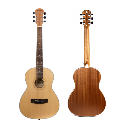 Torrins Natural Wood - Open Pore 36-Inch Semi-Acoustic Guitar, Sapele Spruce Rosewood, for Right Hand, 6 Strings - TORSA - 3650