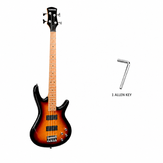 Torrins Progressa Series Bass Guitar with H-H Pickup | Available in Black, Sunburst, Blue and Red Color