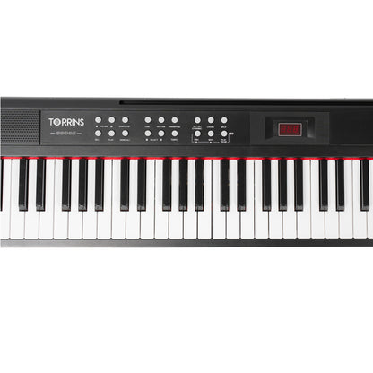 Torrins 88 Keys Multi-Function Digital Piano Keyboard| 88045 | 900 Tones, 700 Rhythm, 110 Demo Songs, Bluetooth, USB, MIDI | Ideal for Beginners & Hobby Players