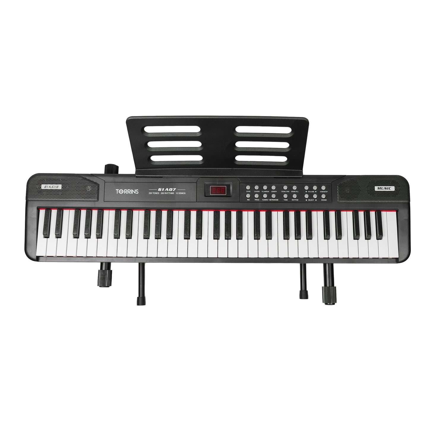 Torrins 61 Keys Keyboard for Beginners with Mic | MQ61A07