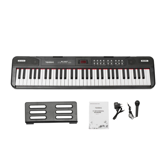 Torrins 61 Keys Keyboard for Beginners with Mic | MQ61A07