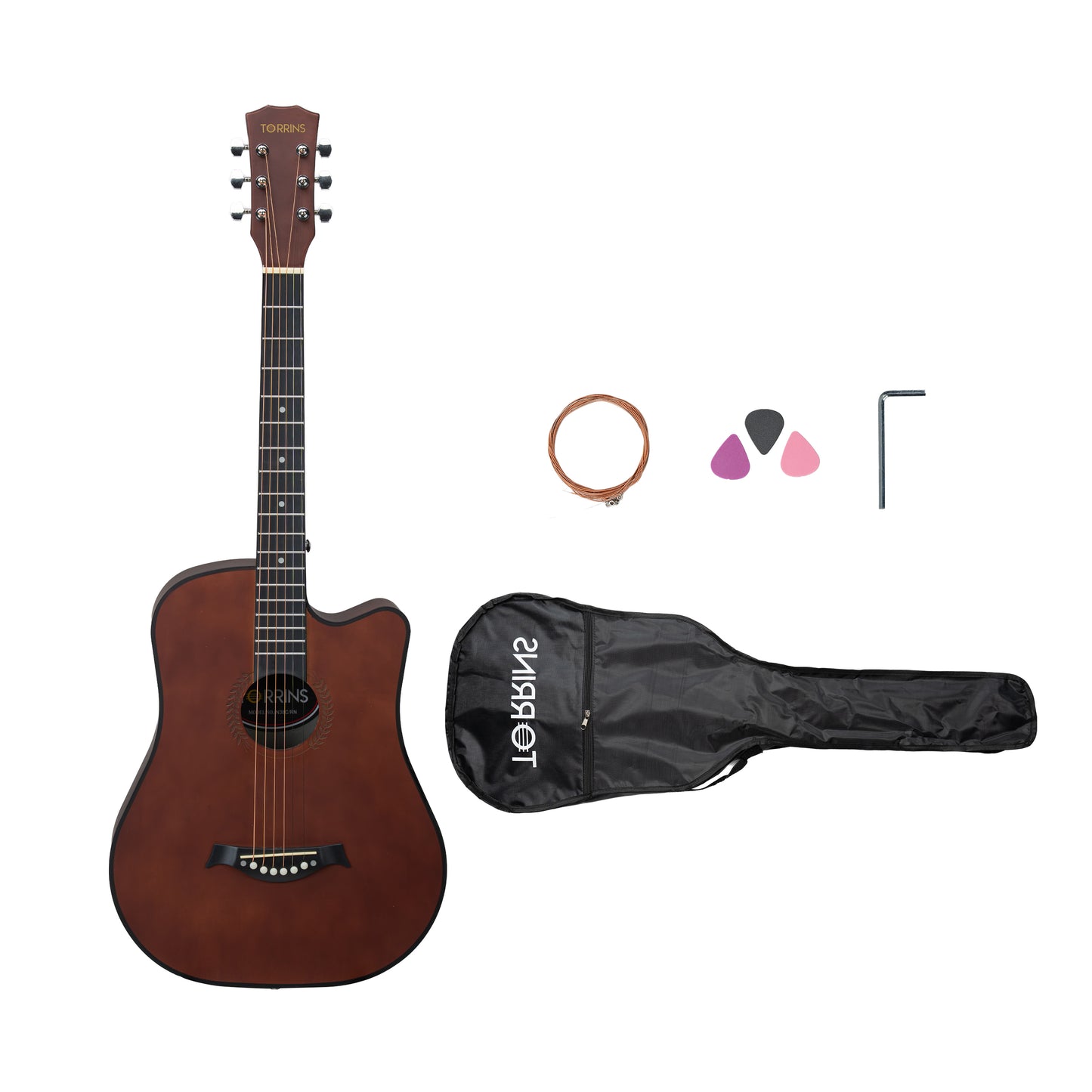 Torrins Spark Series Acoustic Guitar: N38C | Matte Finish