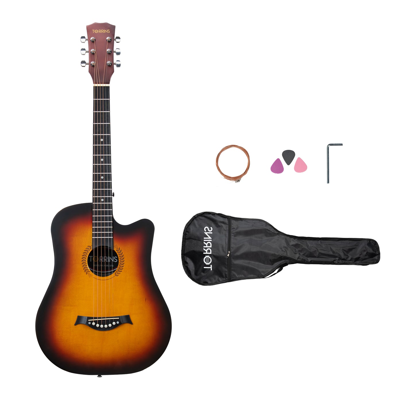 Torrins Spark Series Acoustic Guitar: N38C | Matte Finish