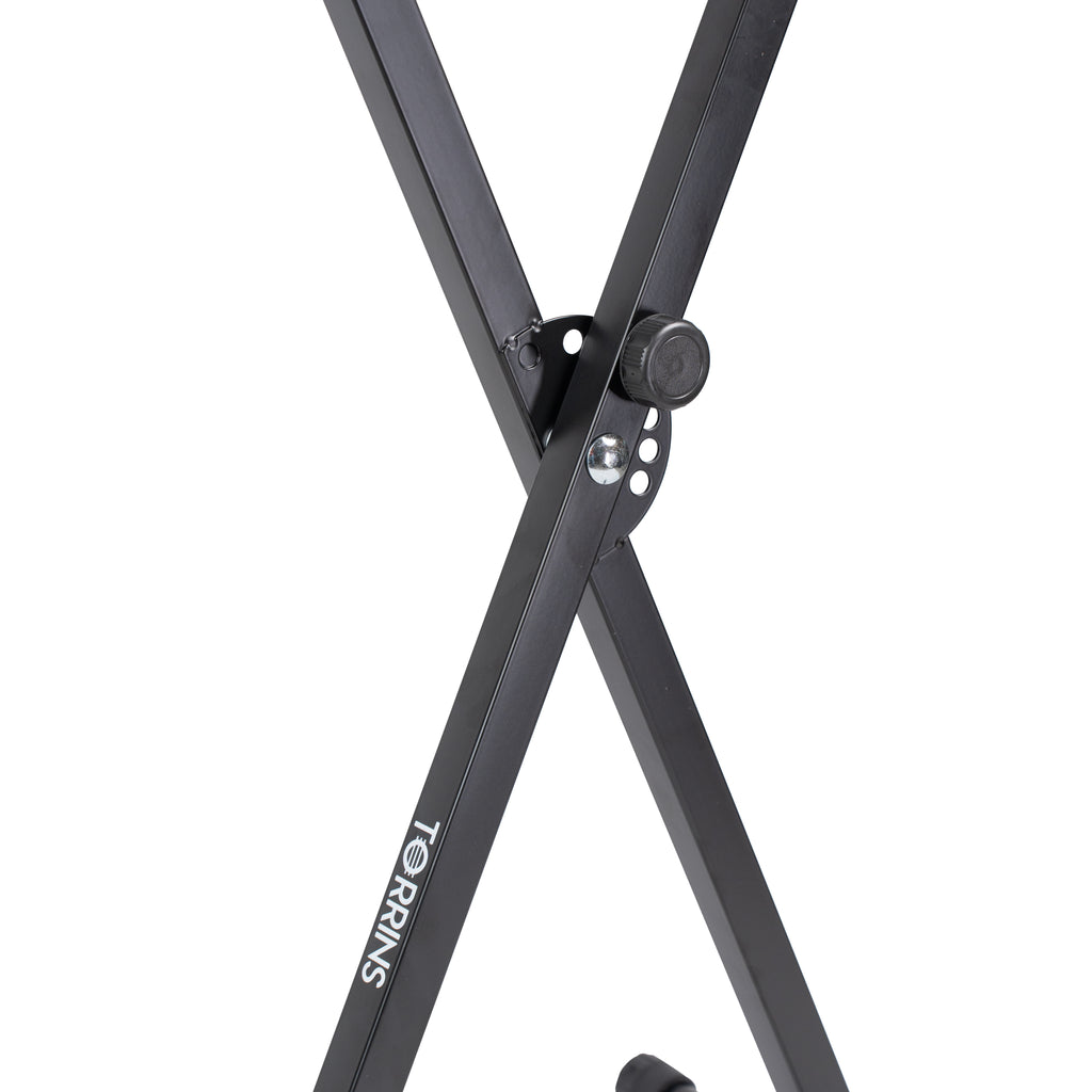 Torrins Adjustable Keyboard Stand – Heavy-Duty Portable Stand with Height Adjustment & Secure Locking Straps