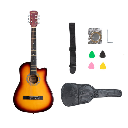 Torrins Beginner Series Acoustic Guitar: T38 -Sunburst | Glossy Finish