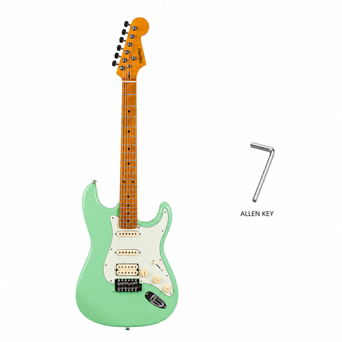 Torrins Electric Guitar EG, Linden Wood, 6-String, for Musicians | Available in Surf Green and Sunburst Color