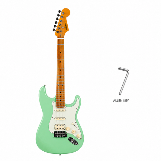 Torrins Electric Guitar EG, Linden Wood, 6-String, for Musicians | Available in Surf Green and Sunburst Color