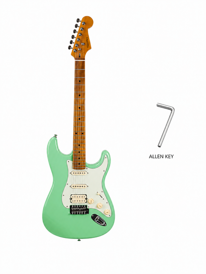 Torrins Electric Guitar EG, Linden Wood, 6-String, for Musicians | Available in Surf Green and Sunburst Color