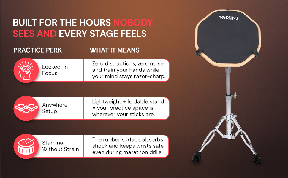 Torrins Drum Practice Pad