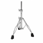 Heavy-Duty Adjustable Snare Drum Stand | Double-Braced Legs, Chrome-Plated Finish, Non-Slip Rubber Grips | Height Adjustable for Acoustic & Electronic Drums | Clamp Style Basket Holder