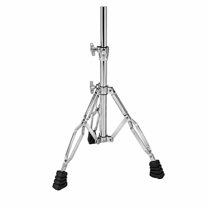 Heavy-Duty Adjustable Snare Drum Stand | Double-Braced Legs, Chrome-Plated Finish, Non-Slip Rubber Grips | Height Adjustable for Acoustic & Electronic Drums | Clamp Style Basket Holder