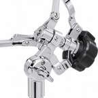 Heavy-Duty Adjustable Snare Drum Stand | Double-Braced Legs, Chrome-Plated Finish, Non-Slip Rubber Grips | Height Adjustable for Acoustic & Electronic Drums | Clamp Style Basket Holder