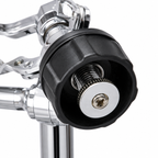Heavy-Duty Adjustable Snare Drum Stand | Double-Braced Legs, Chrome-Plated Finish, Non-Slip Rubber Grips | Height Adjustable for Acoustic & Electronic Drums | Clamp Style Basket Holder