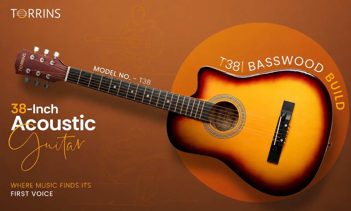 Torrins Spark Series Acoustic Guitar: T38 | Glossy Finish