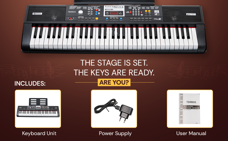 Torrins 61 Keys Multi-Function Electronic Keyboard for Beginners | Tork 1
