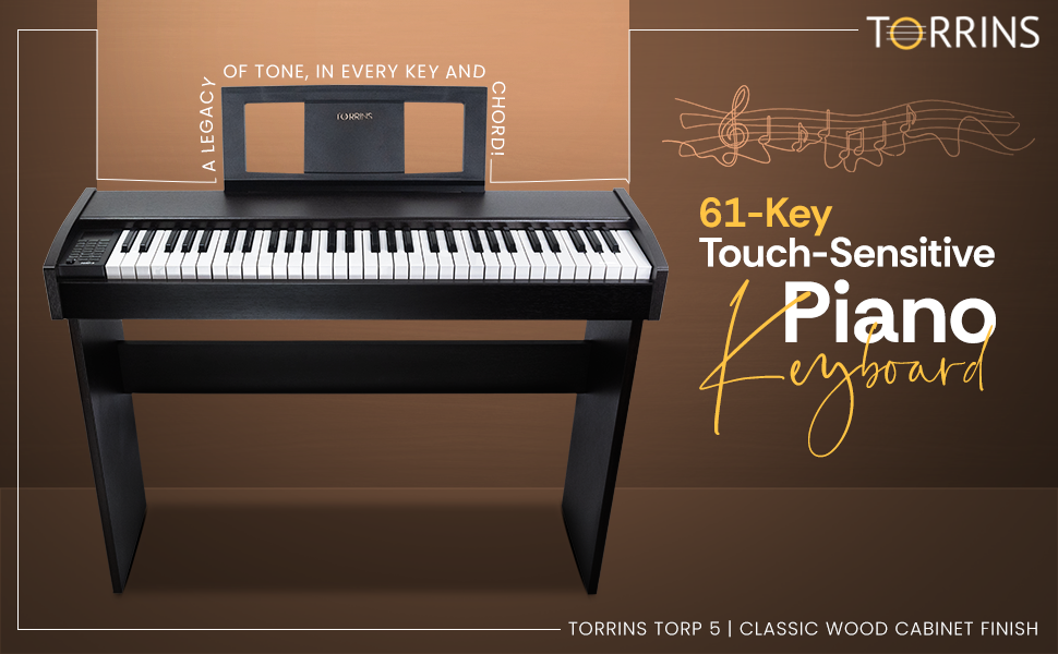 Torrins 61-Key Touch-Sensitive Piano Keyboard | TORP 5