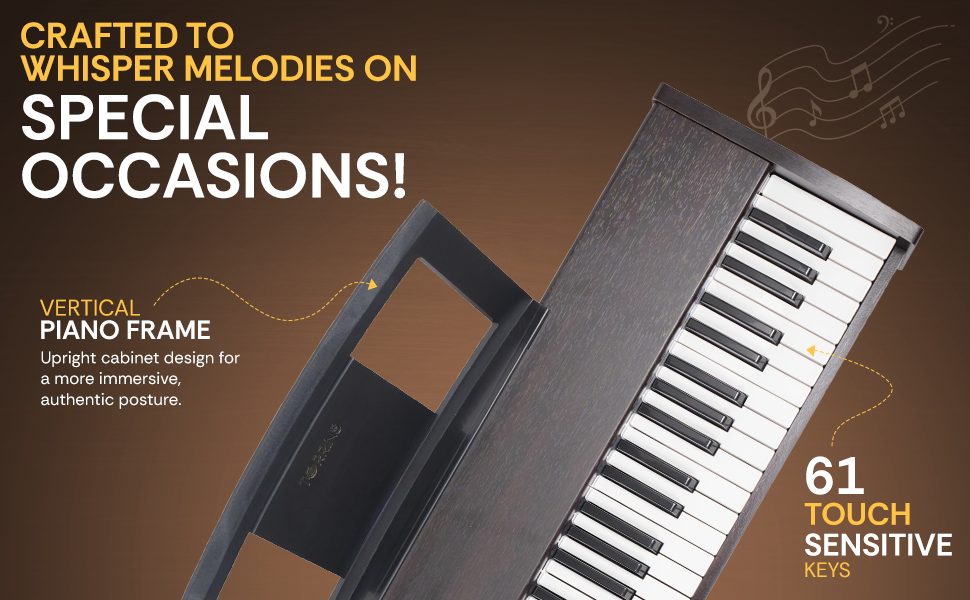 Torrins 61-Key Touch-Sensitive Piano Keyboard | TORP 5
